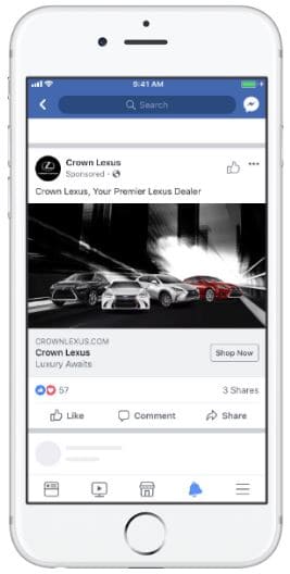 facebook image ad example
